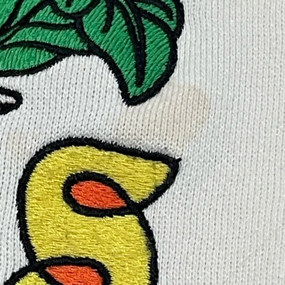 Vans Urban Outfitters Cream Hoodie with Sunflower Graphic Size Medium - Picture 4 of 5